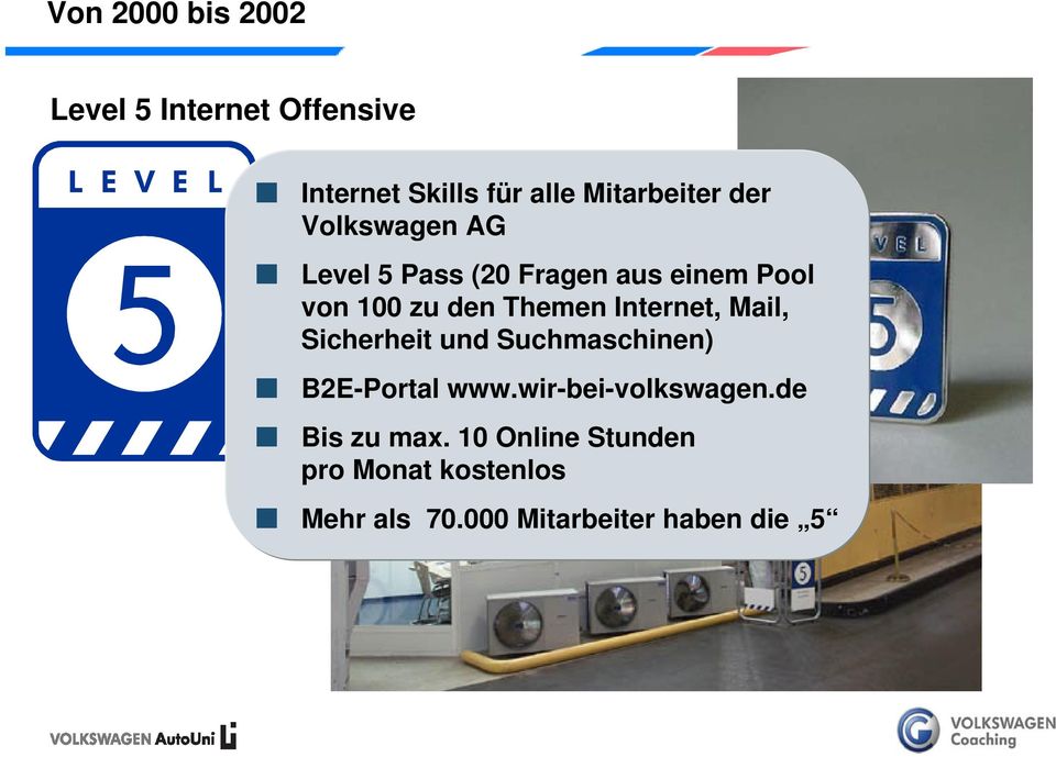 Internet, Mail, Sicherheit und Suchmaschinen) B2E-Portal www.wir-bei-volkswagen.