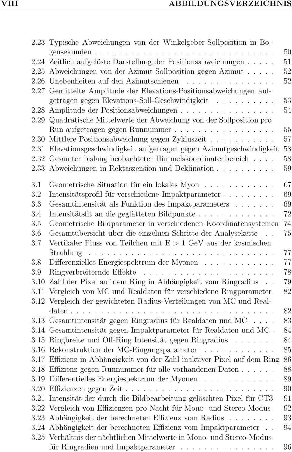 ......... 53 2.28 Amplitude der Positionsabweichungen................ 54 2.29 Quadratische Mittelwerte der Abweichung von der Sollposition pro Run aufgetragen gegen Runnummer................. 55 2.