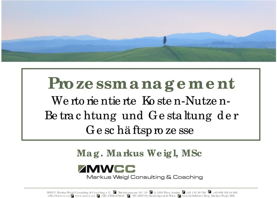 Weigl, MSc MWCC Markus