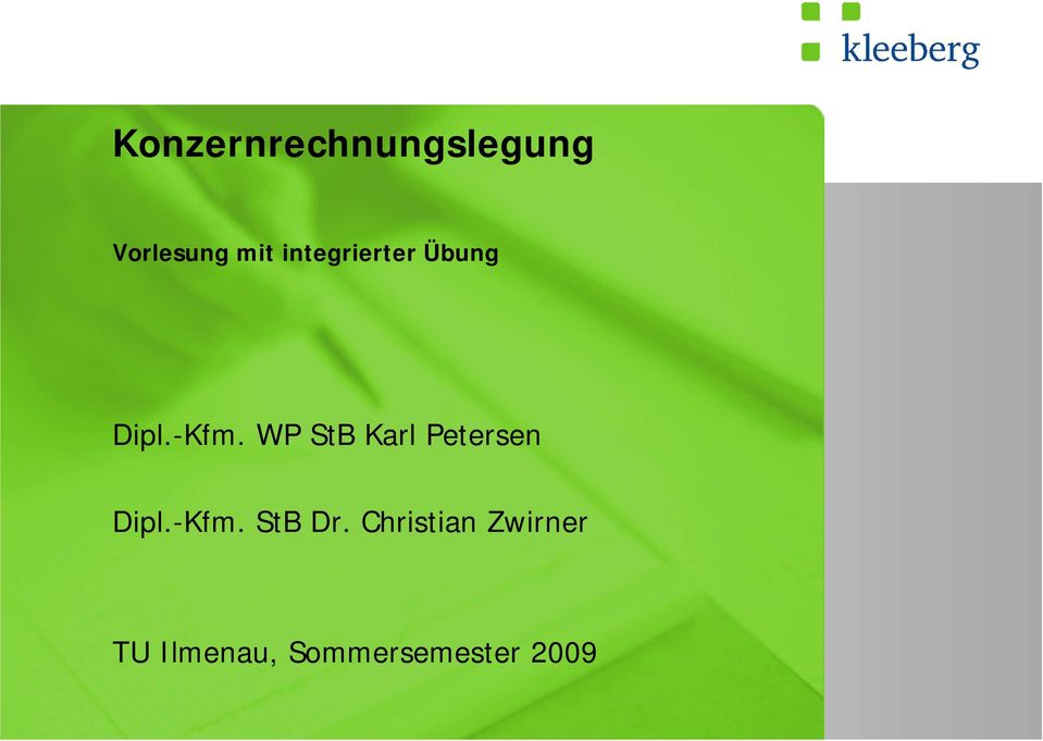 WP StB Karl Petersen Dipl.-Kfm. StB Dr.