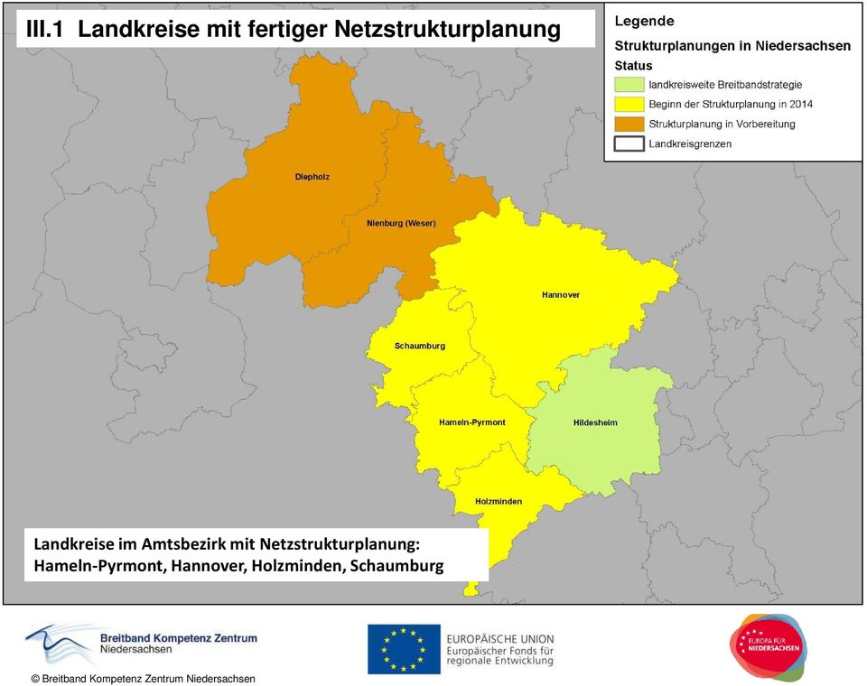 Amtsbezirk mit Netzstrukturplanung: