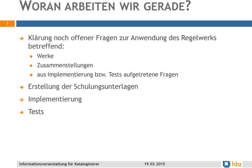 Regelwerks betreffend: Werke Zusammenstellungen aus