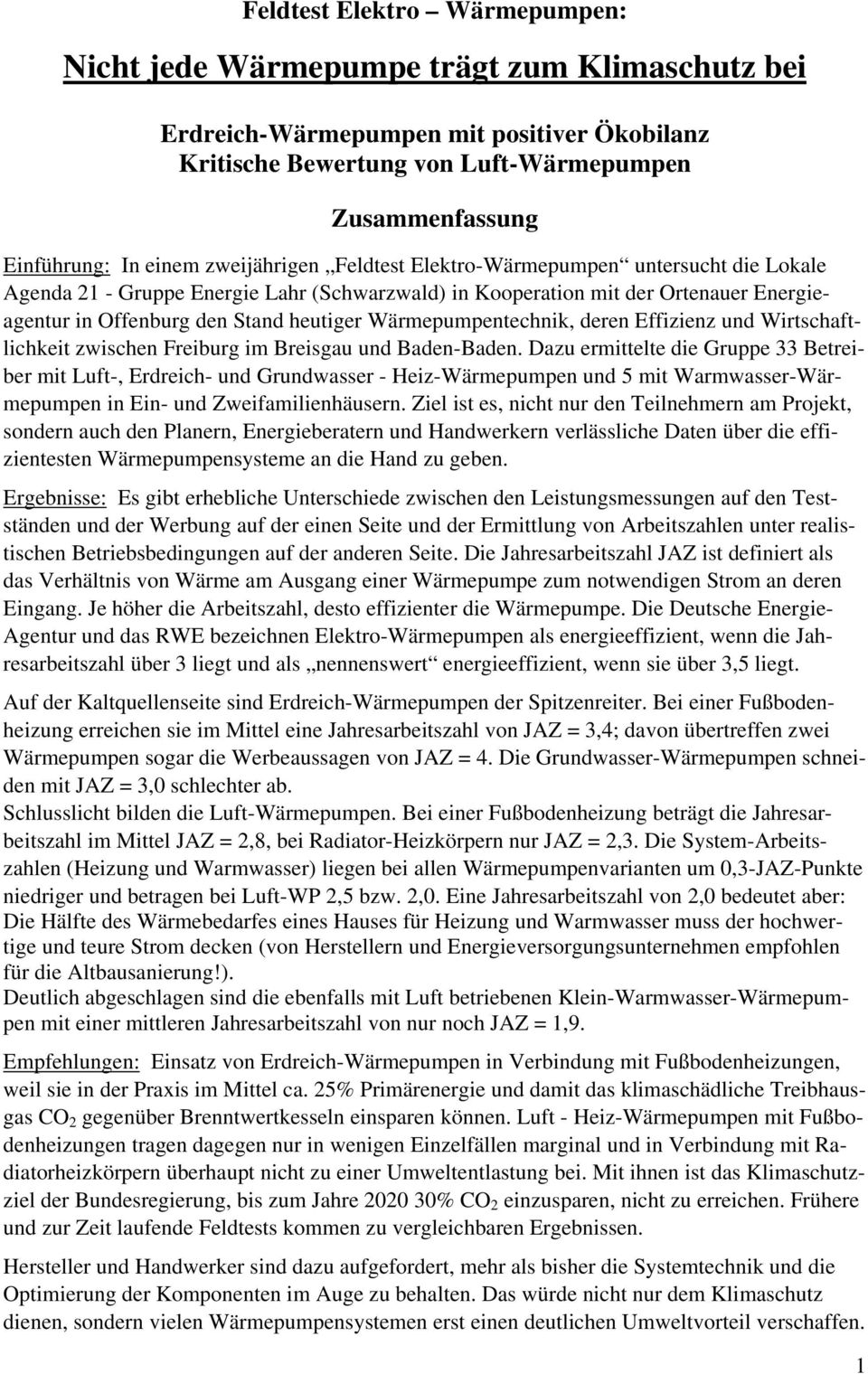 Wärmepumpentechnik, deren Effizienz und Wirtschaftlichkeit zwischen Freiburg im Breisgau und Baden-Baden.
