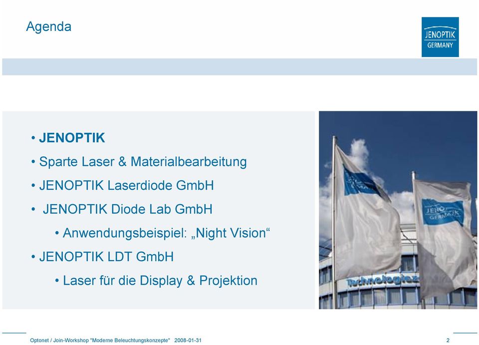 Night Vision JENOPTIK LDT GmbH Laser für die Display &