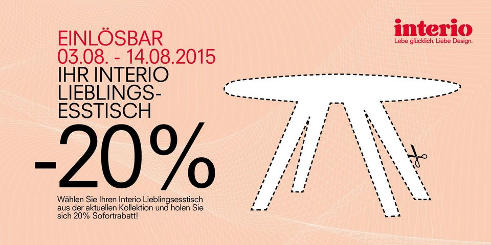 2015 IHR INTERIO LIEBLINGS- ESSTISCH -20%