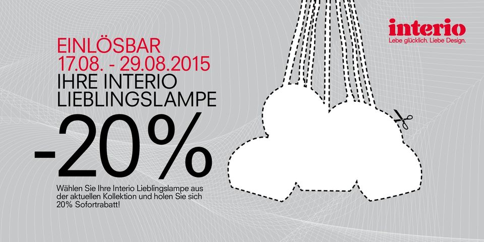 2015 IHRE INTERIO LIEBLINGSLAMPE -20%