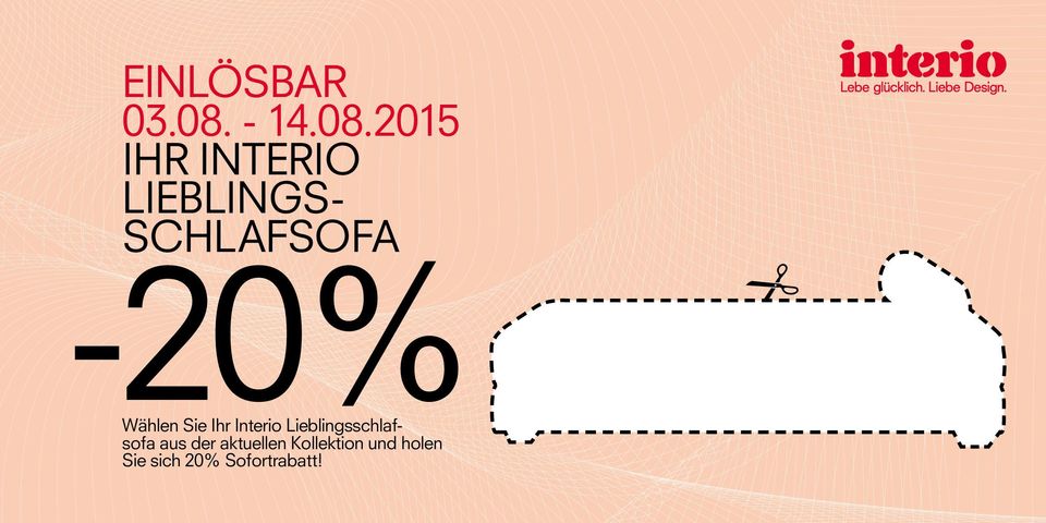 2015 IHR INTERIO LIEBLINGS- SCHLAFSOFA -20%