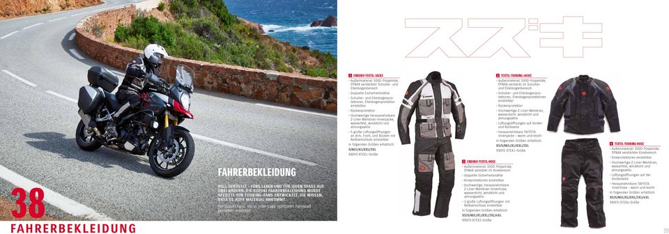 1 Enduro-Textil-Jacke Außenmaterial: 500D-Polyamide, DYNAX verstärkter Schulter- und Ellenbogenbereich Doppelte Sicherheitsnähte Schulter- und Ellenbogenprotektoren, Ellenbogenprotektor einstellbar