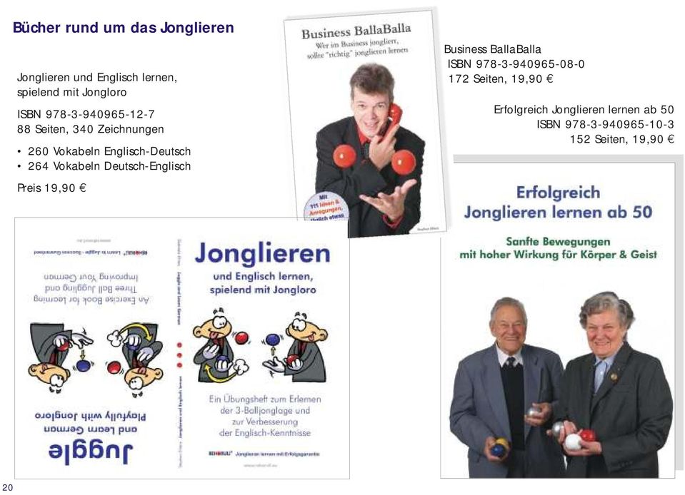Vokabeln Deutsch-Englisch Preis 19,90 Business BallaBalla ISBN 978-3-940965-08-0 172