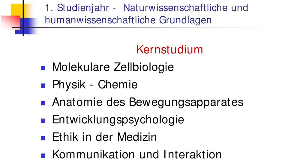 Zellbiologie Physik - Chemie Anatomie des