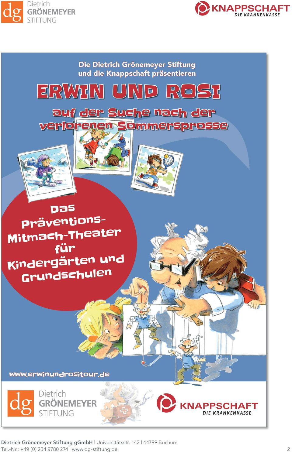 Präventionster Mitmach-Thea für und Kindergärten Grundschulen www.