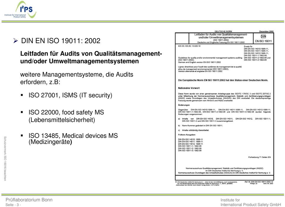 Managementsysteme, die Audits erfordern, z.