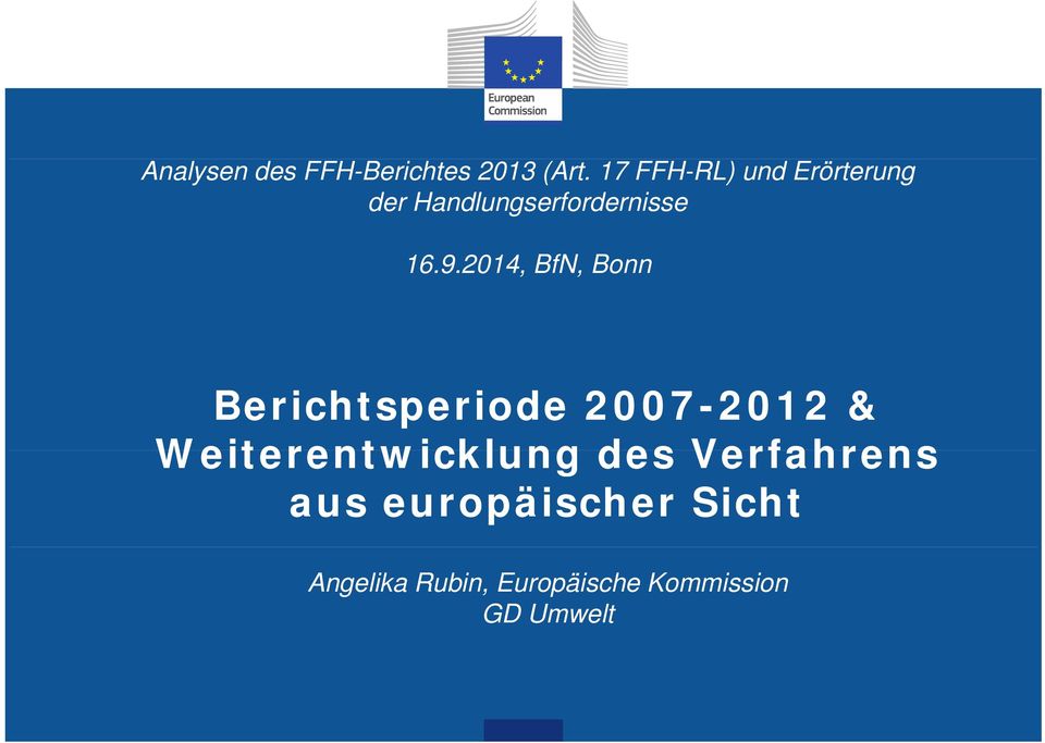 2014, BfN, Bonn Berichtsperiode 2007-2012 &