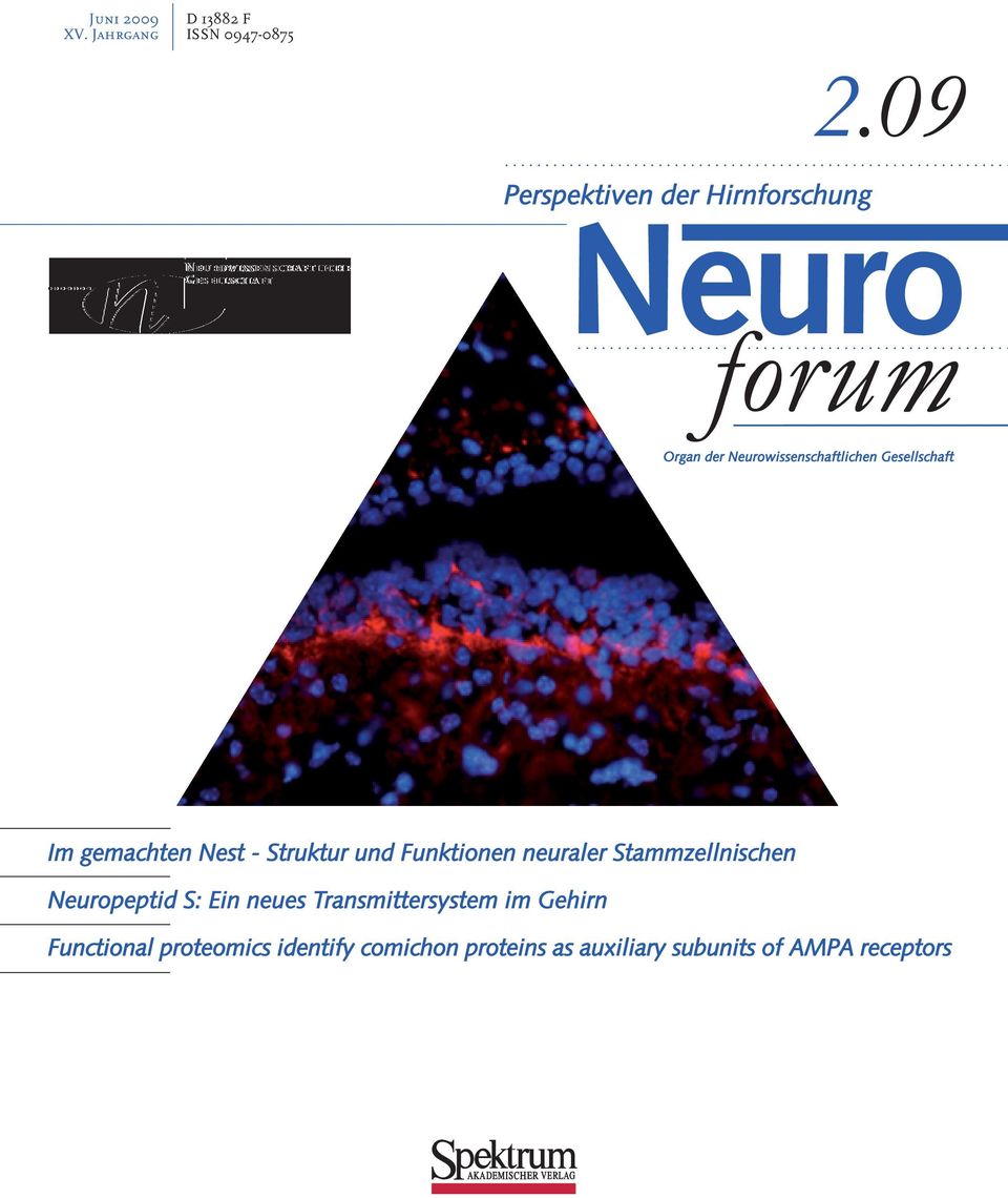 Stammzellnischen Neuropeptid S: Ein neues Transmittersystem im