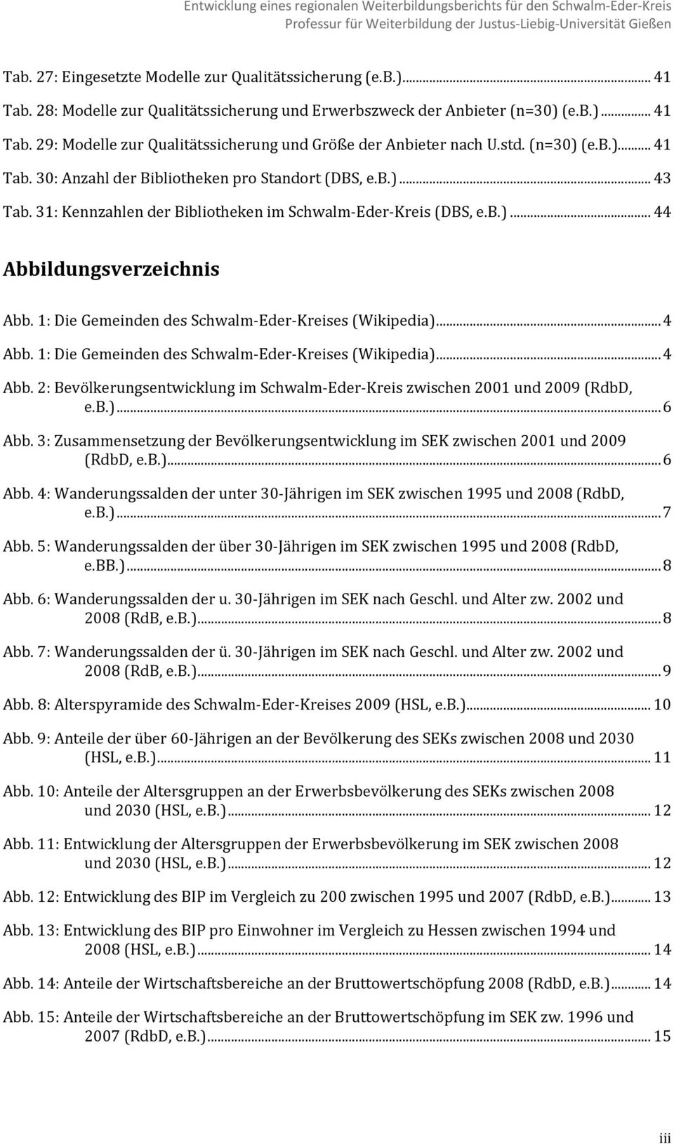 1: Die Gemeinden des Schwalm Eder Kreises (Wikipedia)... 4 Abb. 1: Die Gemeinden des Schwalm Eder Kreises (Wikipedia)... 4 Abb. 2: Bevölkerungsentwicklung im Schwalm Eder Kreis zwischen 2001 und 2009 (RdbD, e.