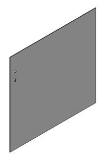 C) Optionen Gartentüren-System Bogen über Tür Für eine hohe Stabilität der Haltepfosten ist ein Bogen über der Tür vorteilhaft. Material Cortenstahl, Stahl pulverbeschichtet oder Edelstahl.