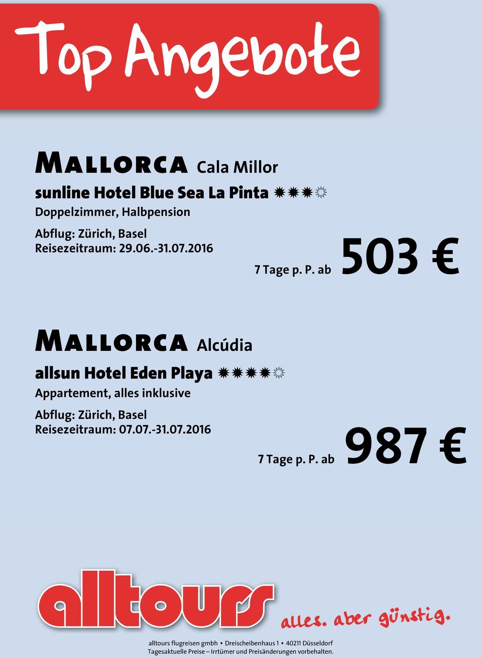 ab 503 Mallorca Alcúdia allsun Hotel Eden Playa NNNNn Appartement,