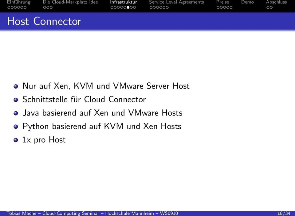 Host Schnittstelle für Cloud Connector Java basierend auf Xen