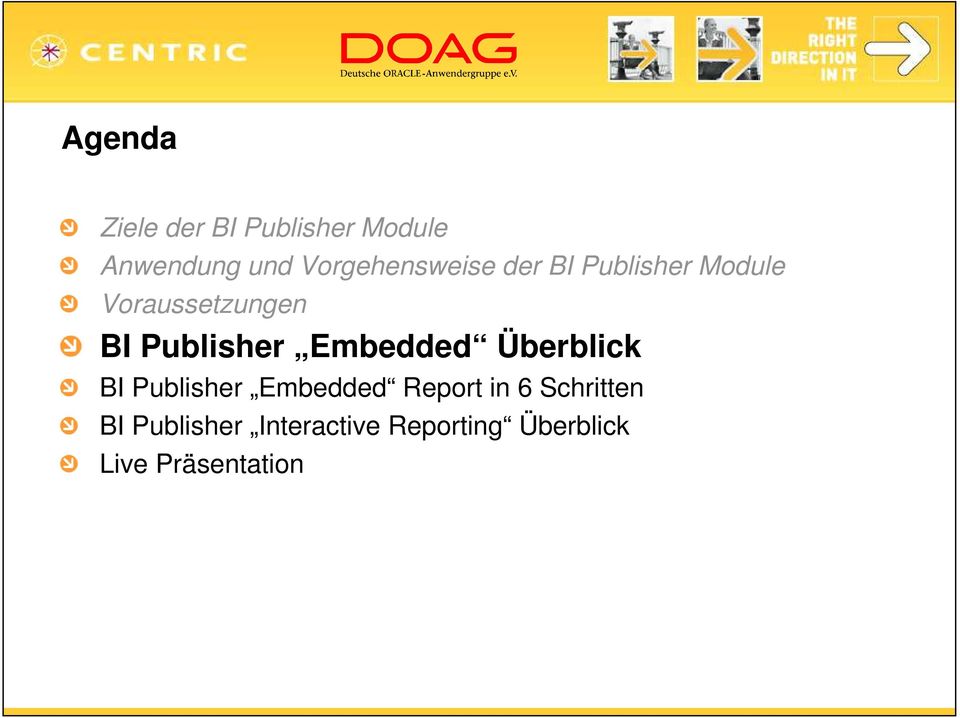 Publisher Embedded Überblick BI Publisher Embedded Report in