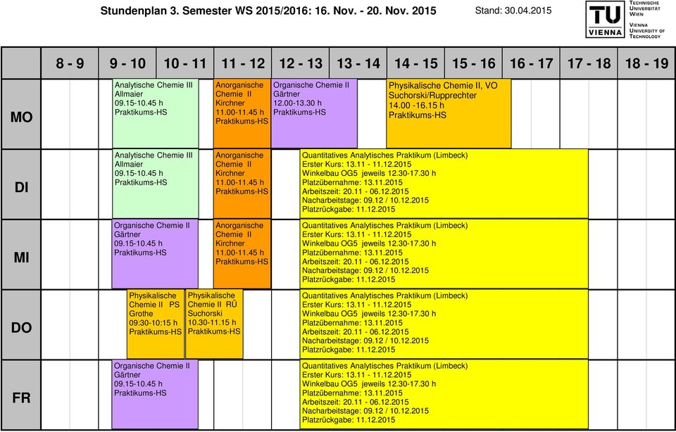 2015 Analytische I Organische 12.00-13.