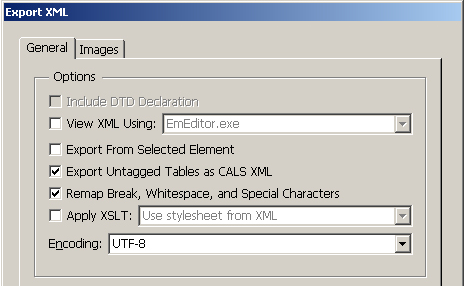 XML Export aus InDesign Remap Special Characters Sonderzeichen werden als Leerzeichen ins XML geschrieben.