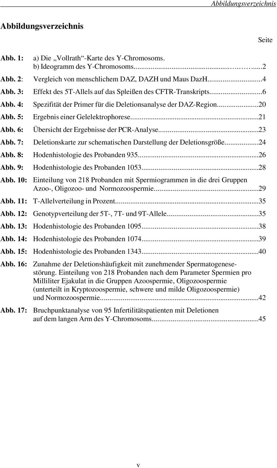 ..20 Ergebnis einer Gelelektrophorese...21 Übersicht der Ergebnisse der PCR-Analyse...23 Deletionskarte zur schematischen Darstellung der Deletionsgröße...24 Abb. 8: Hodenhistologie des Probanden 935.