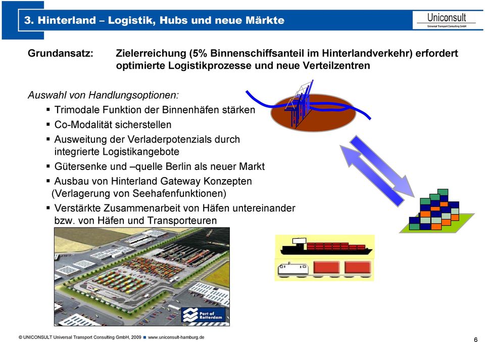 sicherstellen Ausweitung der Verladerpotenzials durch integrierte Logistikangebote Gütersenke und quelle Berlin als neuer Markt Ausbau von