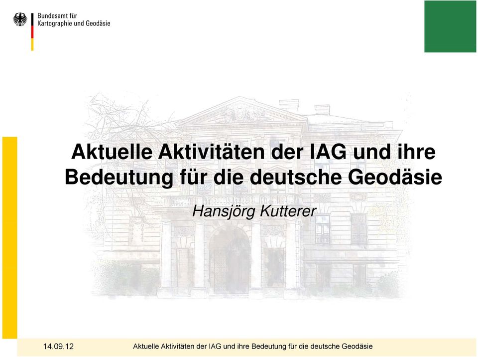 Geodäsie Hansjörg Kutterer