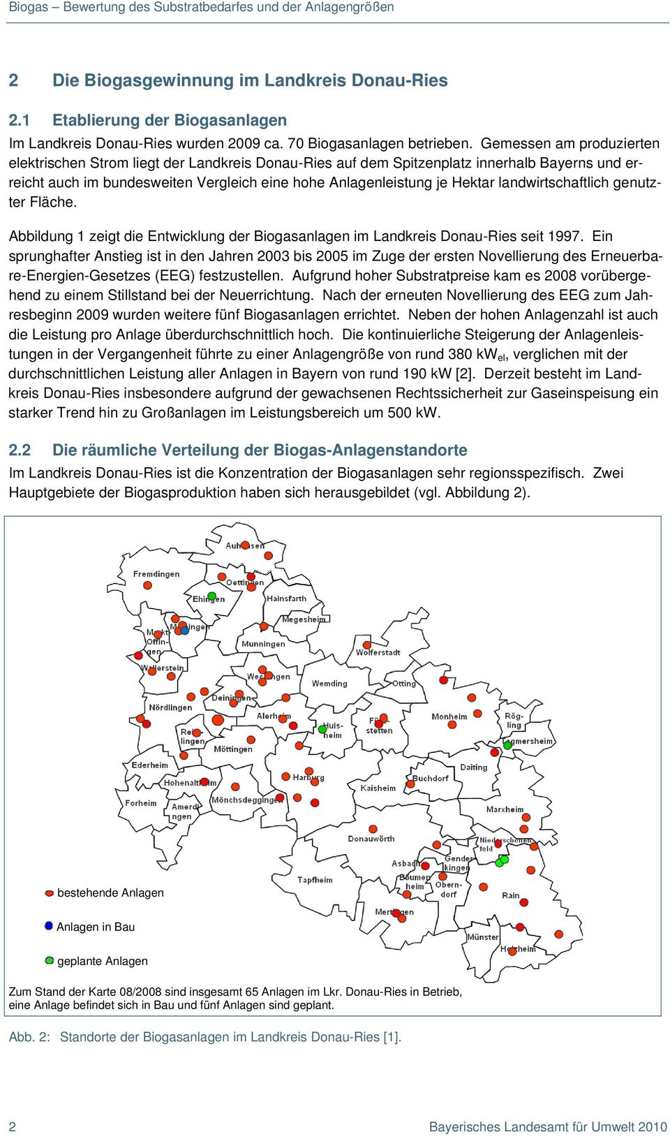 genutzter Fläche. Abbildung zeigt die Entwicklung der im Landkreis Donau-Ries seit 997.