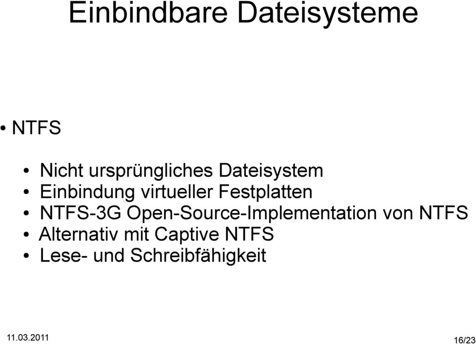 NTFS-3G Open-Source-Implementation von NTFS