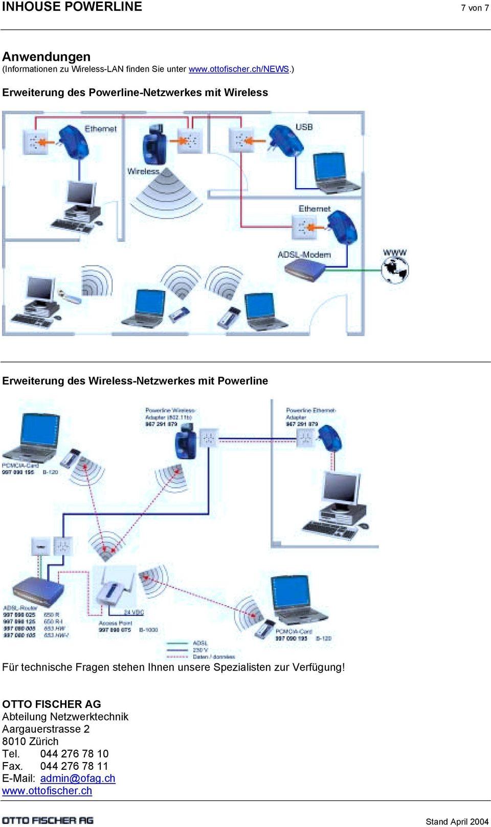 ) Erweiterung des Powerline-Netzwerkes mit Wireless Erweiterung des Wireless-Netzwerkes mit Powerline Für