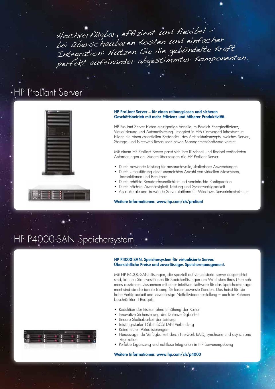 HP ProLiant Server bieten einzigartige Vorteile im Bereich Energieeffizienz, Virtualisierung und Automatisierung.