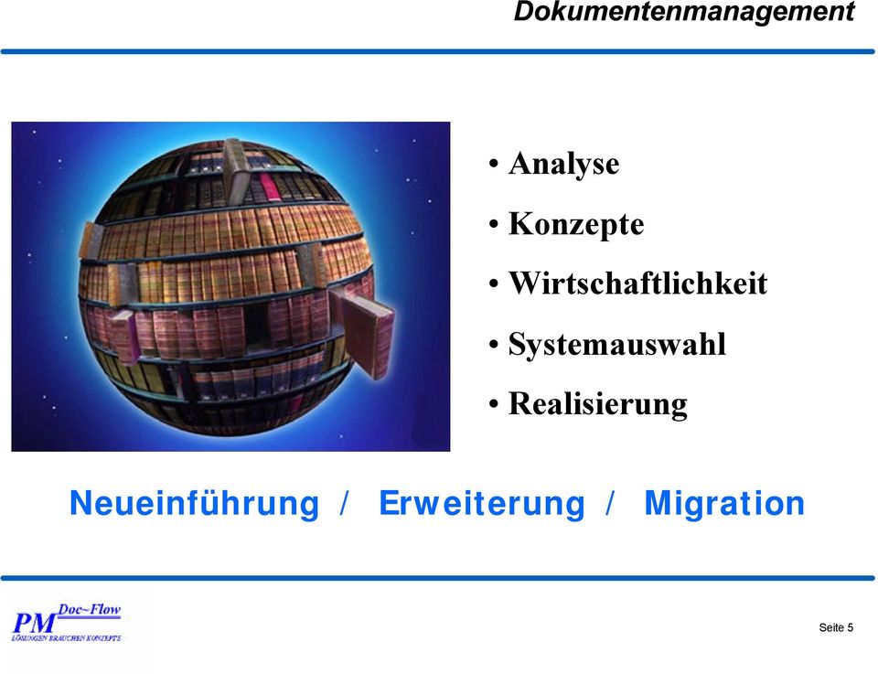 Systemauswahl Realisierung