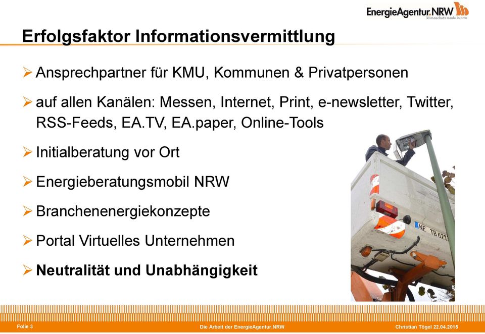 paper, Online-Tools Initialberatung vor Ort Energieberatungsmobil NRW Branchenenergiekonzepte