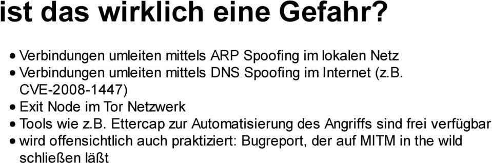DNS Spoofing im Internet (z.b.