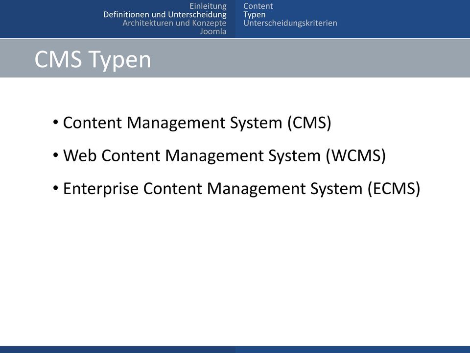 Management System (CMS) Web Content