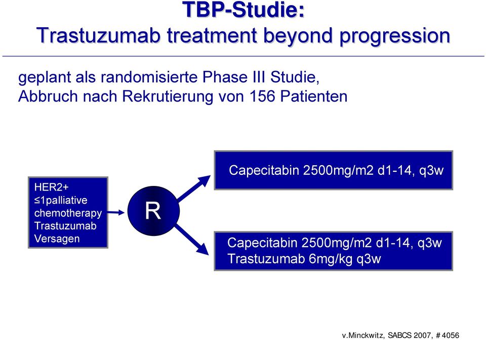 1palliative chemotherapy Trastuzumab Versagen R Capecitabin 2500mg/m2 d1-14,