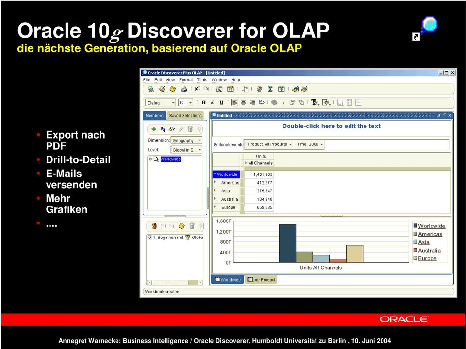 Oracle OLAP Export nach PDF
