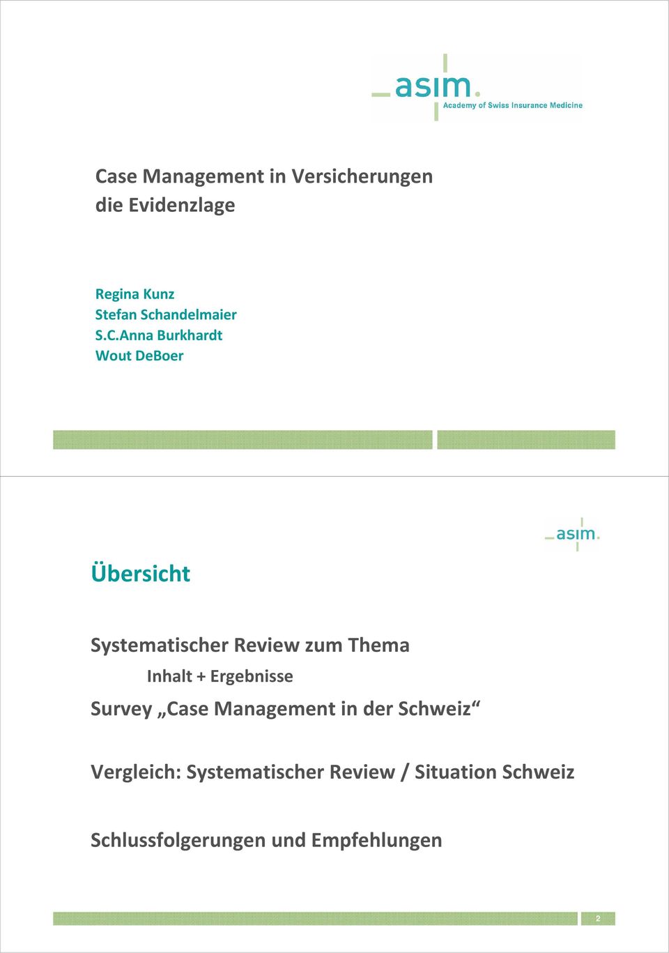 Anna Burkhardt Wout DeBoer Übersicht Systematischer Review zum Thema Inhalt