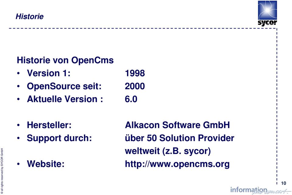 0 Hersteller: Alkacon Software GmbH Support durch: über