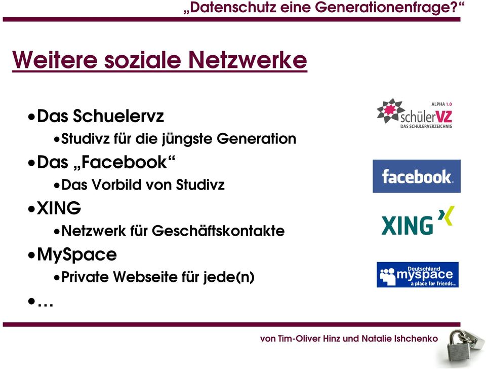 Facebook Das Vorbild von Studivz XING Netzwerk
