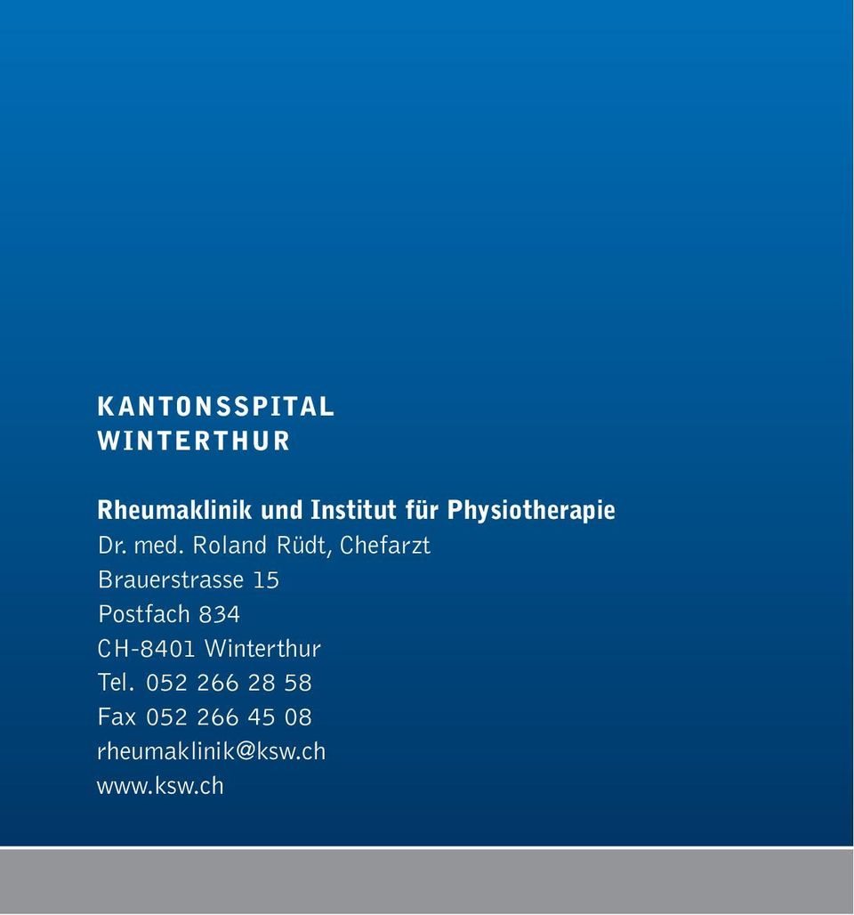 Postfach 834 CH-8401 Winterthur Tel.