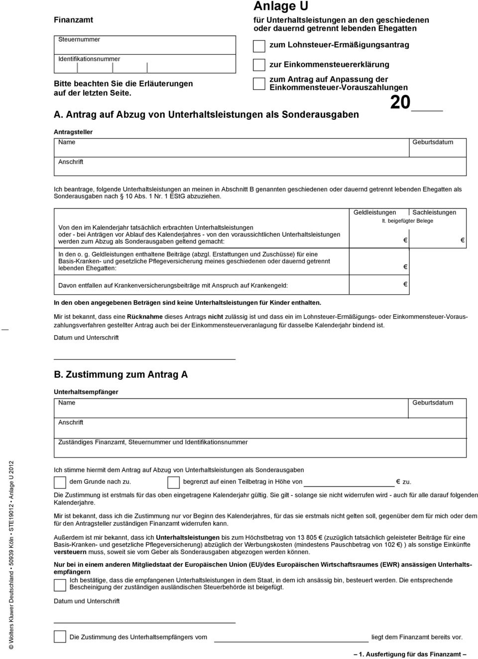 anderen Mitgliedstaat der Europäischen Union (EU)/des Europäischen