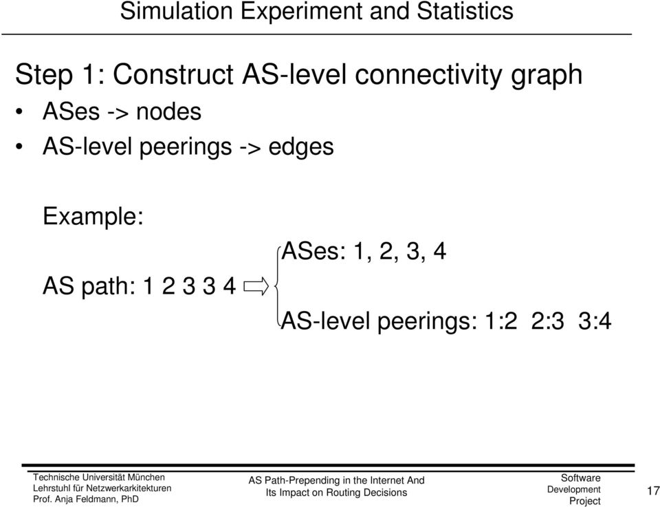 nodes AS-level peerings -> edges Example: AS path: