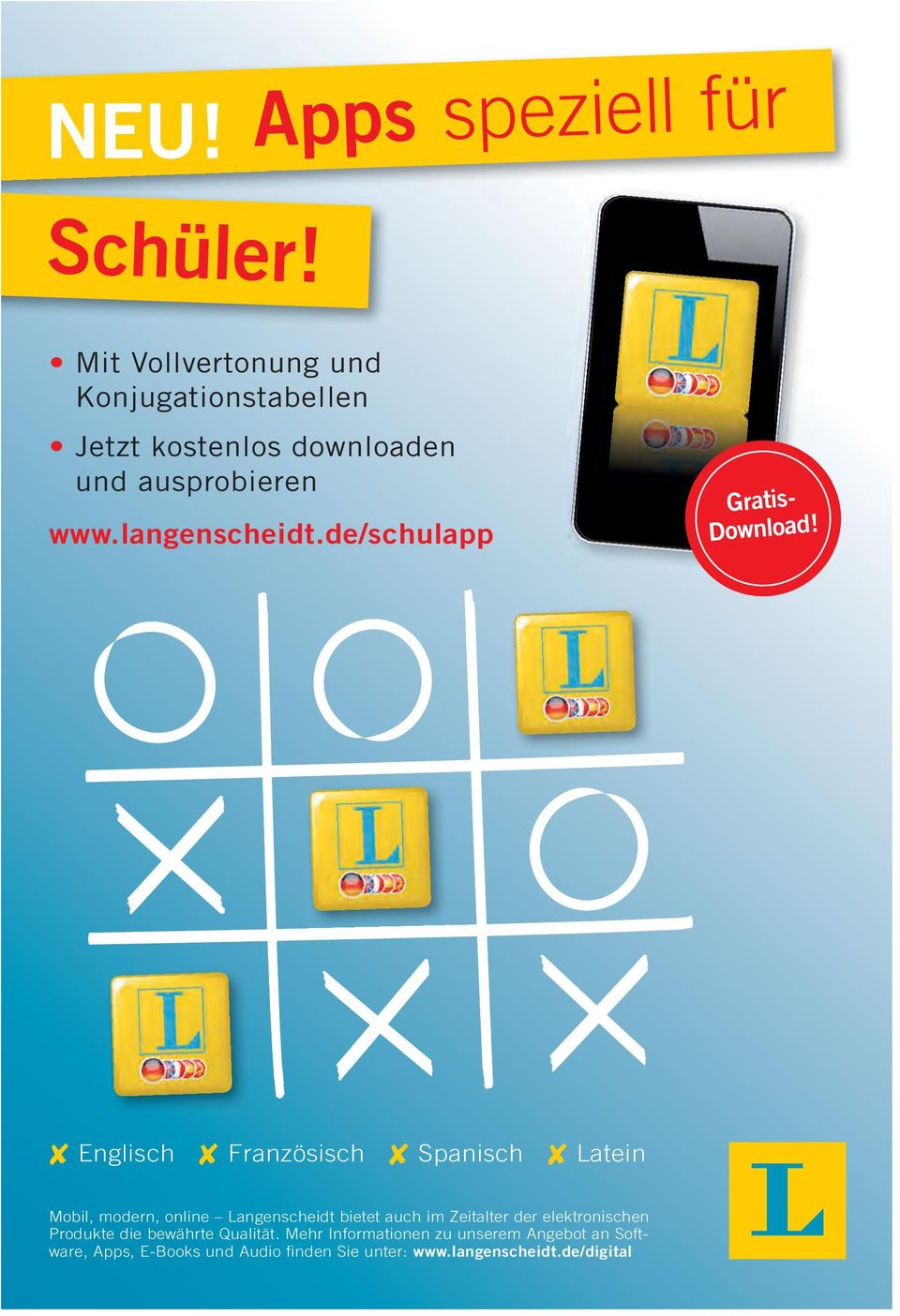 ausprobieren www.langenscheidt.de/schulapp Gratis- Download!