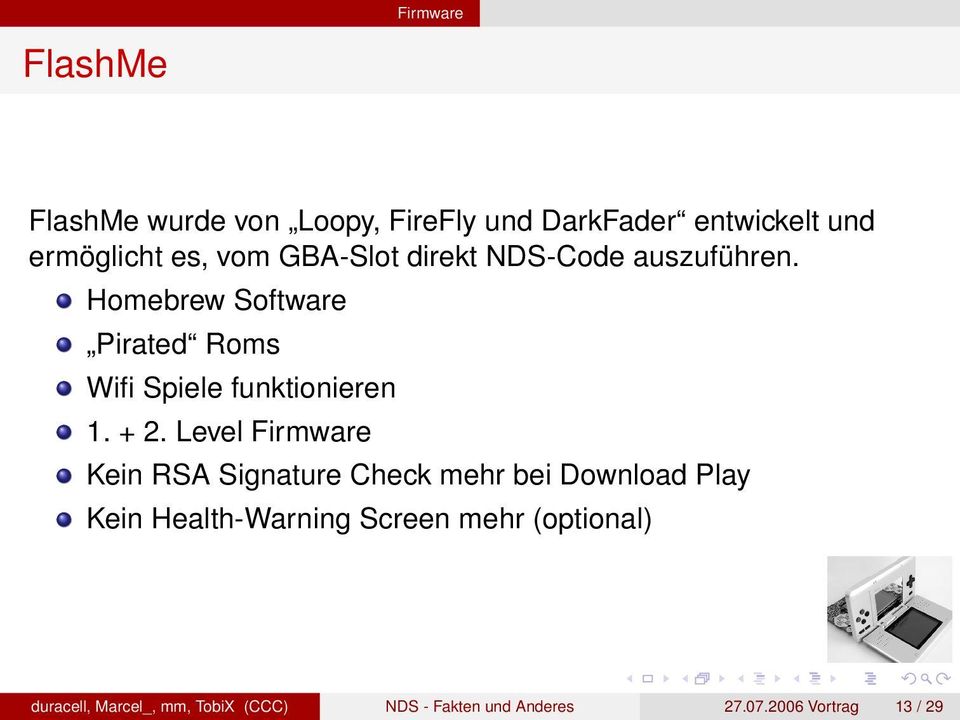 + 2. Level Firmware Kein RSA Signature Check mehr bei Download Play Kein Health-Warning Screen