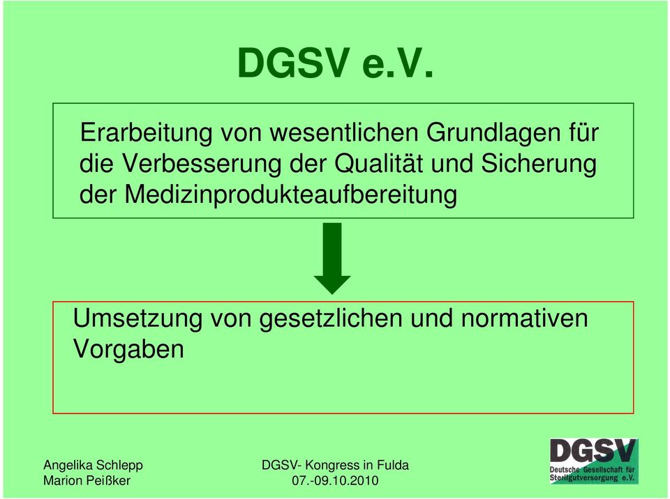 die Verbesserung der Qualität und Sicherung