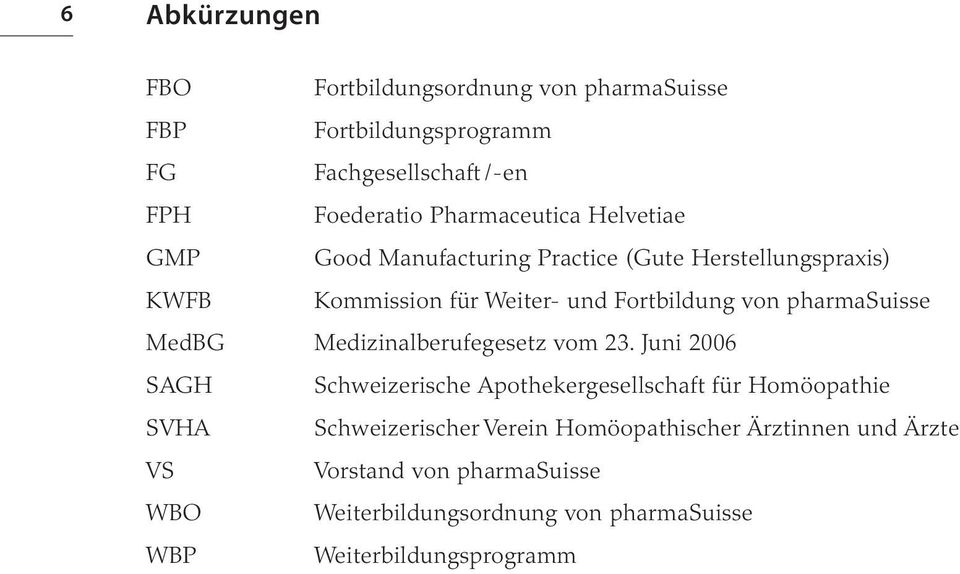 pharmasuisse MedBG Medizinalberufegesetz vom 23.