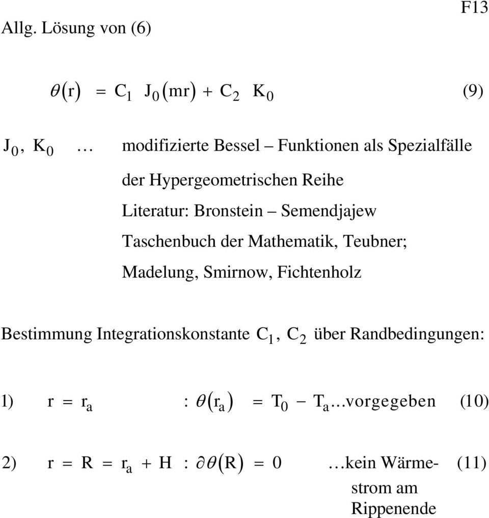 Tubnr; Madlung, Smirnow, Fichtnholz Bstimmung Intgrationskonstant C, 1 C 2 übr