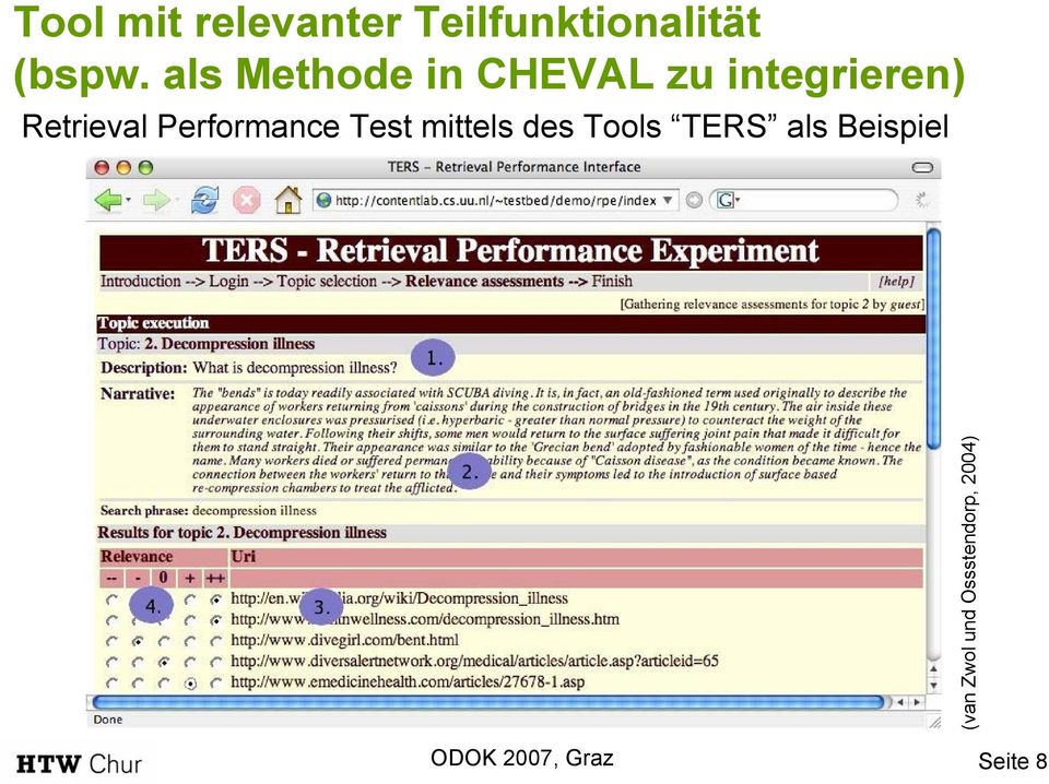 Retrieval Performance Test mittels des Tools
